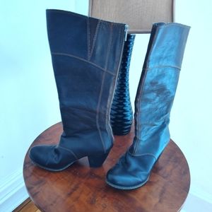 BOC brown Spanya heeled knee length boots